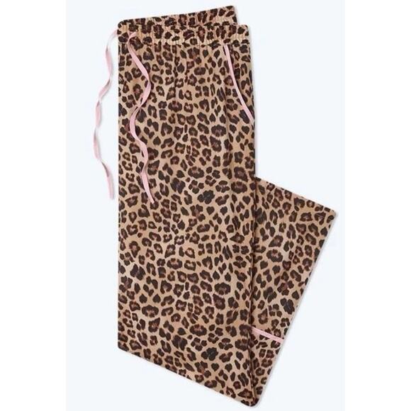 Summersalt Cloud 9 Silky Pajama Set XL Leopard Matching Cozy Glam Sleepwear - Picture 3 of 11